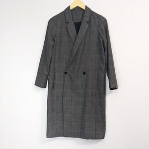 Oak + Fort Longline Plaid Light Coat | Excellent condition